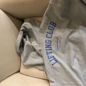 Women’s Gymshark Gray Hoodie with Blue Accents